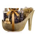  Geschenkset Badeset Pflegeset Wellness Damen "Luxury" im Glitter Pump