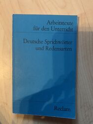 Deutsche Sprichwörter und Redensarten. Arbeitstexte für den Unterricht. 2398