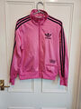 Adidas Chile 62 Kleeblatt Logo Damen Bomber gestreifte rosa Jacke Größe 40