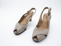 Gabor Damen Sandalette Sandale Slingback Halbschuh beige Gr 38,5 EU Art 19169-56