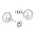 OHRSTECKER 925 STERLING SILBER OHRRINGE SÜßWASSERPERLE ECHTE PERLE DAMEN SCHMUCK