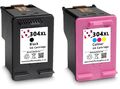 2x 304 XL Patronen Kompatibel für HP Envy 5032 Drucker Black Color Combo Pack