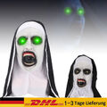 LED Maske "The Nun" Horrormaske, Halloween, Partykracher, Gruselige Maske Neu DE