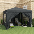 Popup Pavillon Faltpavillon 3x3m Wasserdicht mit 4 Seitenteilen Gartenpavillon