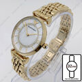 Emporio Armani AR1907 Gianni T-Bar Analog Gold Edelstahl Quartz 32mm Damenuhr