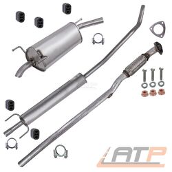 AUSPUFFANLAGE MITTELSCHALLDÄMPFER ENDSCHALLDÄMPFER FÜR OPEL CORSA C F08 F68 1.0# # # INKL. ALLEN BENÖTIGTEN MONTAGETEILEN # # #