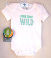 SANETTA Baby Body 1/2 Arm weiß  " WILD"  Gr. 56  - 86  UVP 9,95 €  