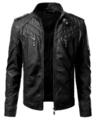 2023 Herren Schwarz Hochwertig Lederjacke Motorradjacke NEU S-3XL Leder Jac U9Q1