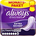 Always Discreet Ultimate Nacht Inkontinenzeinlagen für Frauen - 48 Stück