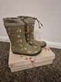 NEU Bisgaard Gummistiefel Thermo Gr. 34 Khaki Lama Alpaka Warm Wolle Huttelihut