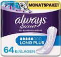 Always Discreet Long Plus Einlagen Blasenschwäche Inkontinenz 4 x 16 Stück