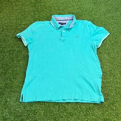 Tommy Hilfiger Poloshirt Blau Herren Polo Kurzarm Elegant Shirt Größe M