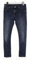 Nudie Tube Tom Org. Black Carbon Herrenjeans W31/L32 Skinny Fit Zip Fly Dunkel