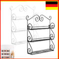 3-Etagen Gewürzregal Wandregal Metall Spice Organizer Küchenregal Gewürzständer