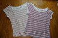 2 sommerliche Ringel-Shirts von H&M, Gr.S (XS) als Set.