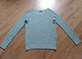 ANN CHRISTINE Rippstrick Pullover Gr.S mint meliert Raglanarme Bündchen Rundhals