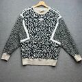 Adidas Originals Sweatshirt Damen UK 10 Leopard Animal AOP Trefoil Oversized