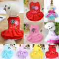 ❀ Hund Rock Haustier Kleid Baumwolle Kleine Prinzessin Chihuahua Welpe Kat ~