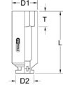 KS TOOLS 1/2" Sechskant-Kraft-Stecknuss, lang, 15mm (515.1115)