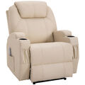 Massagesessel elektrisch Relaxsessel Fernsehsessel Liegefunktion Beige