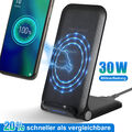 30W Wireless Charger Induktive Ladestation Induktion Ladegerät Kabellos Handys