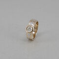 Ring Solitär in 585/14k Gelbgold Weissgold mit Brillant ca. 0,65 ct, Größe 59