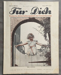 Für Dich  Zeitschrift Mode Schnittmuster, Handarbeit,Rezepte .. Heft 31  1931/32