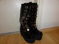 lack Gothic Plateau Boots Stiefel Gothik Gr. 38 schwarz