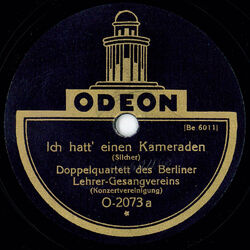 ICH HATT EINEN KAMERADEN - GERMAN WW2 MARSCH RARE 78rpm WWII Record