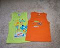 Gr. 74 Sommer T-Shirt Top Zustand 2x Achselshirt Ärmellos Tanktop Trägershirt