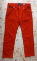 LOVE MOSCHINO Herren Hose 33 Cord Orange geknöpft 100% Baumwolle 5 Pocket 48/50