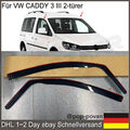 2-tlg Windabweiser für VW CADDY 3 III 2-türer 2004-heute dunkel Regenabweiser