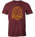 Harry Potter Gryffindor Wappen Logo Herren T-Shirt Burgund (S-XL) lizensiert