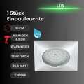 Einbauleuchte Briloner Attach LED Downlight Deckennleuchte Chrom Eckig