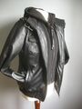 Damen ECHT LEDER JACKE HOODY BIKER Medium 12 10 HOCH Bomber EDINBURGH