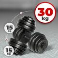 Physionics® Kurzhantel Set 30kg Hanteln Hantelscheiben Hantelset Kurzhanteln