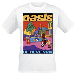 Oasis T-Shirt Herren Be Here Now Colour weiß Band-Merch, Bands, Nachhaltigkeit