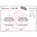 1x ORIGINAL® Brembo P 85 165 Bremsbelagsatz, Scheibenbremse Vorne, exkl.