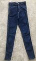 Zara TRF Damen Jeans Blau Gr. 34 High Waisted Stretch Neu