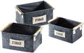 Regalboxenset Aufbewahrungsboxenset aus Filz - mit der Aufschrift STORAGE - S/3