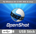 VIDEO EDITOR, VIDEOSCHNITT & BEARBEITUNG OPENSHOT MS, MAC, LINUX ALS USB MEDIUM!