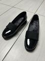 Damenschuh Lack Ruffino Loafer Schwarz Lammfutter Gr. 37