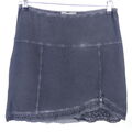 TREDY Rock Skirt Pailletten Layering Grau Gr. 38