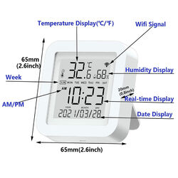 Intelligentes Thermometer Hygrometer Wi-Fi-Temperatur-Feuchtigkeits-Monitor a