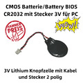 G07M CMOS Batterie 3V CR2032 mit 2-poligem Kabel für BIOS PC/Laptop