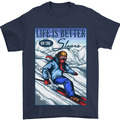 Skiing Life Better on the Pipes Skifahrer Herren T-Shirt 100 % Baumwolle