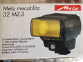 Metz Mecablitz 32 MZ-3 externer Blitz Flash Aufsteckblitz + Adapter-Schuh