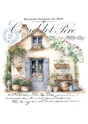 BÜGELBILD-Vintage-Shabby-Nostalgie-French Cottage-Baunerhaus-Country-3482