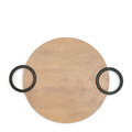 Rivera Maison Schneidebrett Deko Tablett Holz ALu rund Urban Loft Serving Plate