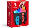 Nintendo Switch OLED Modell HEG-001 Handheld-Konsole - 64 GB - schwarz/Neonrot/Neon